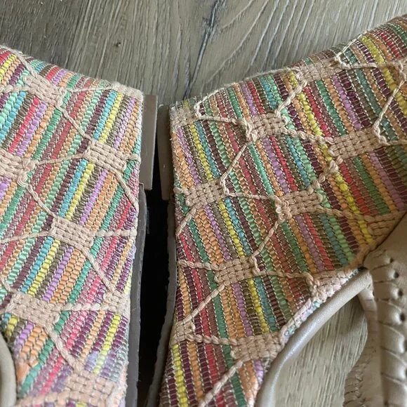 Jack Rogers Women's Colorful Woven Wedge Heel Leather Sandals 8 Resort! - Picture 6 of 9